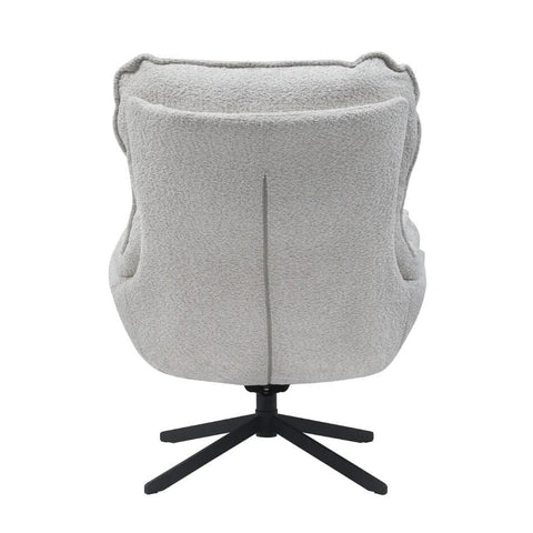Fauteuil Teddy Wit Draaibaar met Armleuning Rugleuning 7