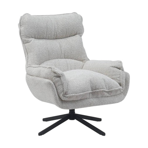 Fauteuil Teddy Wit Draaibaar met Armleuning Rugleuning 4