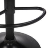 barkruk donkergroen velvet zwart metaal met rugleuning voetsteun verstelbaar in hoogte onderstel